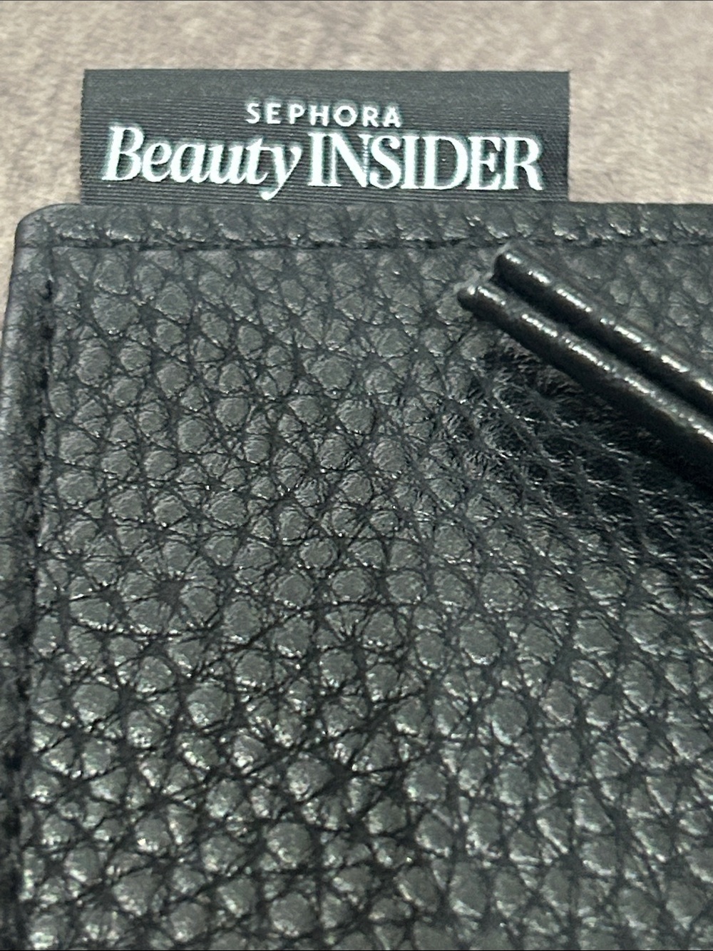 Sephora Black Leather Multi-Pouch 5 brush Bag with Gold Zippers - Picture 3 of 7